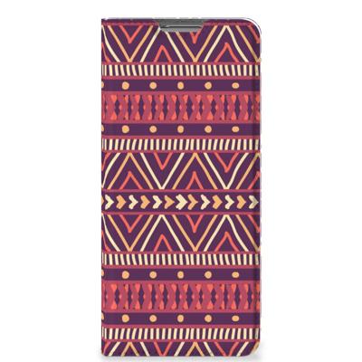 OPPO Find X5 | Hoesje met Magneet | Aztec Paars OPPO Find X5 | Hoesje met Magneet | Aztec Paars