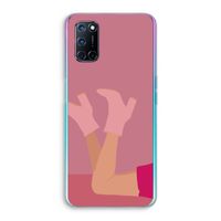 Pink boots: Oppo A52 Transparant Hoesje