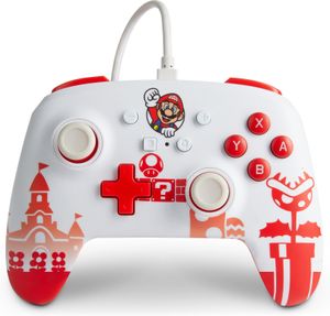 PowerA Enhanced Wired Controller - Mario Red/White