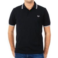 Fred Perry - Twin Tipped Polo - Navy Blauw/ Wit - thumbnail