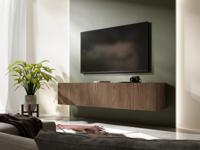 Tv-meubel KINGSTON 1 klapdeur 140 cm walnoot - thumbnail
