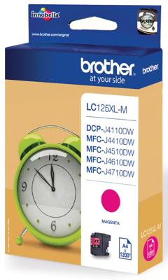 Brother inktcartridge, 1.200 pagina&apos;s, OEM LC-125XLM, magenta