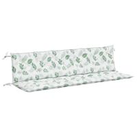 vidaXL Tuinbankkussens 2 st bladpatroon 200x50x7 cm stof