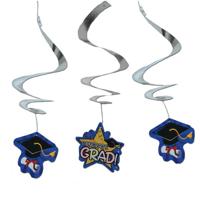 Geslaagd feestartikelen - Hangdecoraties - 6x stuks - 50 cm - Plafond versieringen - papier