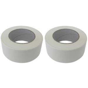 Ducttape rol - 2x - wit - 50mm x 50 meter - klussentape - stevig plakband