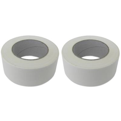 Ducttape rol - 2x - wit - 50mm x 50 meter - klussentape - stevig plakband