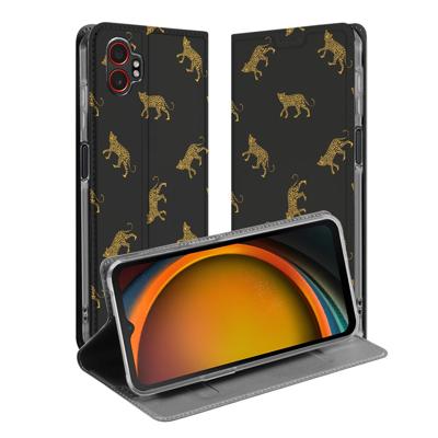 Bookcase Samsung Galaxy Xcover 7 Pro Leopards
