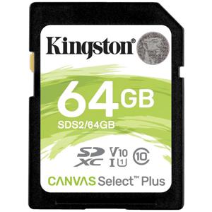 Kingston Technology 64GB SDXC Canvas Select Plus 100R C10 UHS-I U1 V10