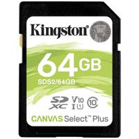 Kingston Technology 64GB SDXC Canvas Select Plus 100R C10 UHS-I U1 V10 - thumbnail