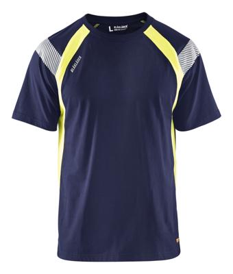 Blåkläder T-Shirt Visible 33321030 | Marine/High-Vis Geel | Maat 3XL - 7330509595442