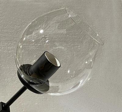 Hanglamp Graham 8L Zwart Frame - 3 glas keuzes - ledlampen inclusief