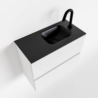 Toiletmeubel Mondiaz Ada | 60 cm | Meubelkleur Talc | Lex wastafel Urban Rechts | 1 kraangat