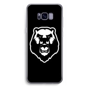 Angry Bear (black): Samsung Galaxy S8 Plus Transparant Hoesje