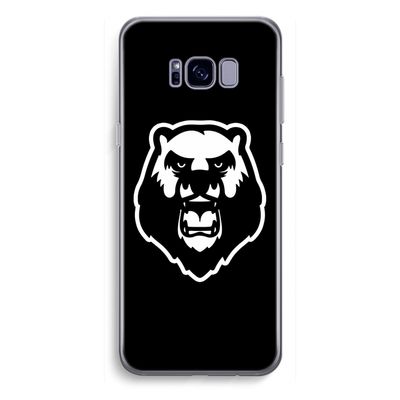 Angry Bear (black): Samsung Galaxy S8 Plus Transparant Hoesje