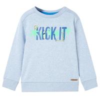 VidaXL Kindertrui 128 gemêleerd zachtblauw