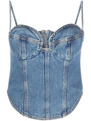Magda Butrym haut-corset en jean - Bleu