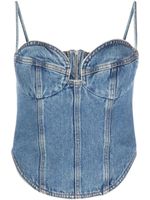 Magda Butrym haut-corset en jean - Bleu