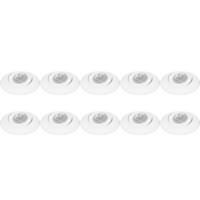 Trimless Aluminium Inbouwspot 10-Pack - Kantelbaar Ø150mm - Wit