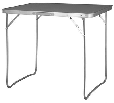Eurotrail campingtafel Monaco M 80 x 70 cm staal/hout grijs