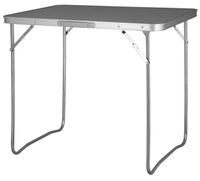 Eurotrail campingtafel Monaco M 80 x 70 cm staal/hout grijs - thumbnail