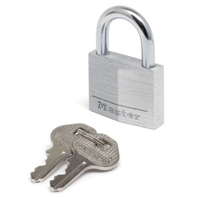 Masterlock 30mm - 18mm hardened steel shackle, 5mm diam. - double locking - 4-pin - 9130EURD