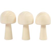 Creativ Company Paddestoel , h: 5,2 cm, d 2,9 cm, 3 stuk/ 1 doos