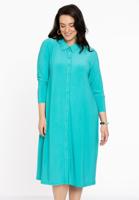 Yoek Blouse midi | Turquoise | Maat 54/56