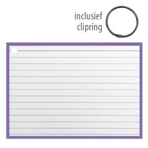 Flashcards A6 incl. clipring Paars