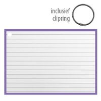 Flashcards A6 incl. clipring Paars Flashcards A6 incl. clipring Paars
