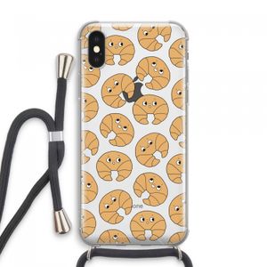 Croissant: iPhone XS Max Transparant Hoesje met koord