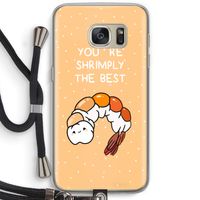 You're Shrimply The Best: Samsung Galaxy S7 Transparant Hoesje met koord