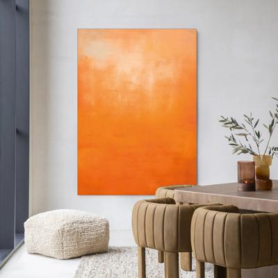 Urban Cotton Wandkleed 'Orange' 110 x 145cm in Frame - black