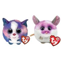 Ty - Knuffel - Teeny Puffies - Cleo Husky & Colby Mouse