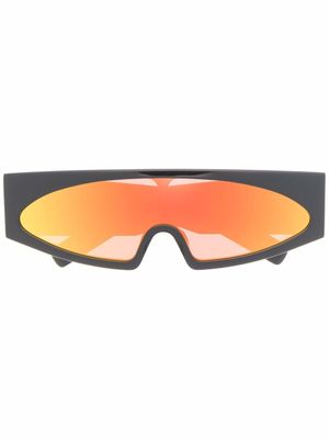 Rick Owens lunettes de soleil à monture rectangulaire - Noir