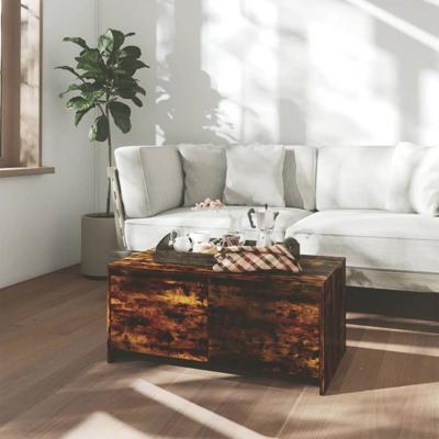 Salontafel 90x50x41,5 cm bewerkt hout gerookt eikenkleurig