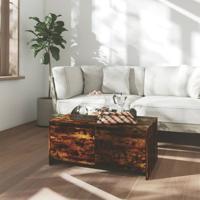 Salontafel 90x50x41,5 cm bewerkt hout gerookt eikenkleurig