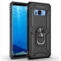 Armor schokbestendige TPU + PC beschermhoes voor Galaxy S8 met 360 graden rotatie houder (zwart)