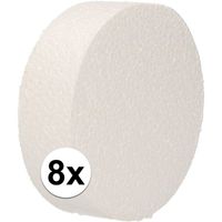8x Piepschuim schijven 10 cm breed en 3 cm dik