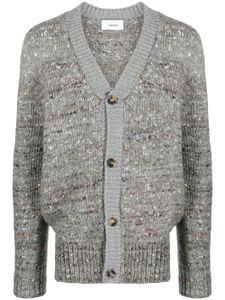 Lardini cardigan à bords nervurés - Gris