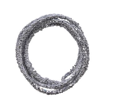 Guirlande foam paillet l180 cm zilver - Everlands