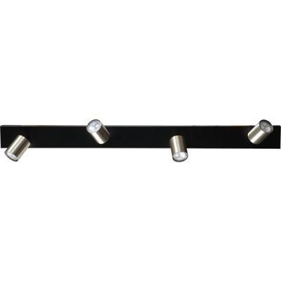 Masterlight Zwarte plafondlampBounce met 4 nikkel spots - 5491-05-37-100-4