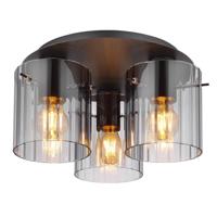 Globo PlafondlampTulivar design smoke glas 3-lichts - 15904-3D