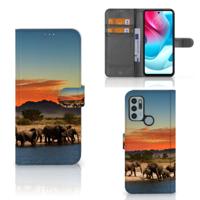 Motorola Moto G60s | Telefoonhoesje | Met pasjeshouder | Olifanten