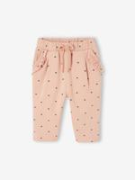 Fleece-pantalon voor meisjesbaby rozen