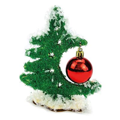 Beleduc Houten knutsel kerstboom met kerstbal