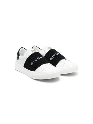 Givenchy Kids baskets à logo brodé - Blanc