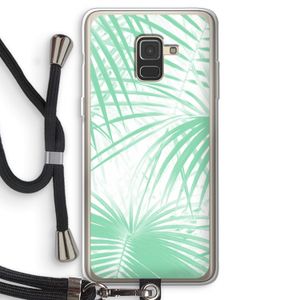 Palmbladeren: Samsung Galaxy A8 (2018) Transparant Hoesje met koord