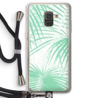Palmbladeren: Samsung Galaxy A8 (2018) Transparant Hoesje met koord