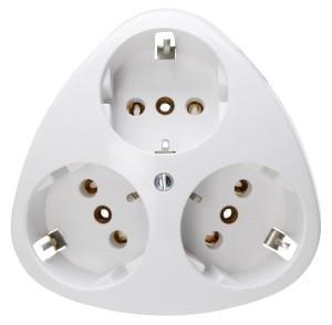 Kopp Stopcontact RA inbouw 3-voudig artic wit - 4677041