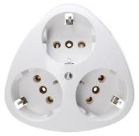 Kopp Stopcontact RA inbouw 3-voudig artic wit - 4677041